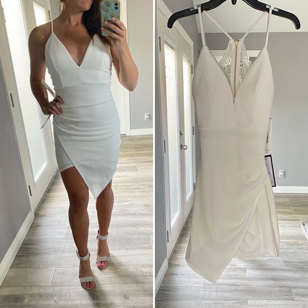 NWT Emerald Sundae sexy open back sleeveless white dress.  Size medium with tags